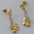 Laden Sie das Bild in den Galerie-Viewer, Vintage Damen Ohrringe mit Zirkonia / 585er 14 Karat Gelbgold
