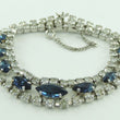 Laden Sie das Bild in den Galerie-Viewer, Vintage Damen Armband mit Zirkonia &amp; Farbsteinen Modeschmuck 21 cm
