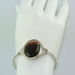 Laden Sie das Bild in den Galerie-Viewer, Vintage Damen Armreif mit Achat / 925er Silber / ca. 16,5 cm
