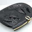 Laden Sie das Bild in den Galerie-Viewer, Vintage Bettl Moob Design Baby Krokodil Damen Handtasche Schwarz Made in Italy
