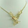 Laden Sie das Bild in den Galerie-Viewer, Vintage Damen Kette mit Rubin Anhänger / 333er 8 Karat Gold / ca. 50 cm
