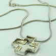 Laden Sie das Bild in den Galerie-Viewer, Vintage Unisex Kette 925er Silber mit Kreuz Anhänger

