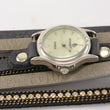 Laden Sie das Bild in den Galerie-Viewer, CRYSTAL BLUE DAMEN UHR STRASS LEDER

