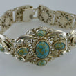Laden Sie das Bild in den Galerie-Viewer, Vintage Damenarmband mit Türkis / versilbert
