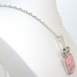 Laden Sie das Bild in den Galerie-Viewer, Vintage Damen Kette &amp; Anhänger mit Rosenquarz / 835er Silber / ca. 58 cm
