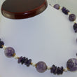Laden Sie das Bild in den Galerie-Viewer, Vintage Kette - mit „großen Amethysten &amp; Perlen“
