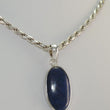 Laden Sie das Bild in den Galerie-Viewer, Vintage Kette &amp; Anhänger mit lapislazuli 925er Silber / ca. 45 cm
