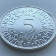 Laden Sie das Bild in den Galerie-Viewer, 5 Deutsche Mark Silberadler 1969 F
