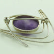 Laden Sie das Bild in den Galerie-Viewer, Vintage Brosche 830er Silber mit Amethyst
