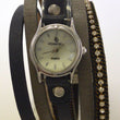 Laden Sie das Bild in den Galerie-Viewer, CRYSTAL BLUE DAMEN UHR STRASS LEDER
