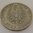 Laden Sie das Bild in den Galerie-Viewer, 5 Mark Silber Silbermünze / Wilhelm Deutscher Kaiser König V. Preussen / 1876 A
