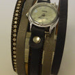 Laden Sie das Bild in den Galerie-Viewer, CRYSTAL BLUE DAMEN UHR STRASS LEDER
