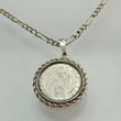 Laden Sie das Bild in den Galerie-Viewer, Vintage Kette mit Münzanhänger Sanctus Willibaldus 1979 Silber
