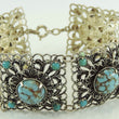 Laden Sie das Bild in den Galerie-Viewer, Vintage Damen Armband/ 800er Silber mit Türkis
