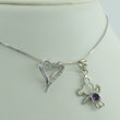 Laden Sie das Bild in den Galerie-Viewer, Vintage Damen Halskette 925er Silber &amp; Anhänger mit Amethyst
