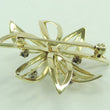 Laden Sie das Bild in den Galerie-Viewer, Vintage Brosche mit Perle / ca. 0.24 ct. Saphir / 585er 14 Karat Gold
