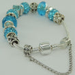 Laden Sie das Bild in den Galerie-Viewer, Damen 925er Silber Bettelarmband mit Farbsteinen 19 cm
