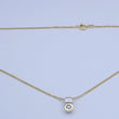 Laden Sie das Bild in den Galerie-Viewer, Kette 8 Karat &amp; Anhänger 14 Karat Gold mit 0.10 ct. Diamant / 42 cm
