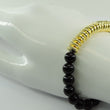 Laden Sie das Bild in den Galerie-Viewer, Unisex elastisches Armband vergoldet mit Perlenoptik 17-21 cm
