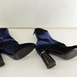 Laden Sie das Bild in den Galerie-Viewer, Vero Cuoio Stiefel Gr. 38,5 Blau Samt Damen Schuhe Boots
