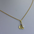 Laden Sie das Bild in den Galerie-Viewer, Vintage Anhänger 0,02 ct. Diamant &amp; Perle / 585er 14 Karat Gold 43cm
