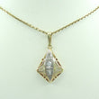 Laden Sie das Bild in den Galerie-Viewer, Vintage Damenkette 333er Gold mit Anhänger 585er Gold mit Diamanten 43cm
