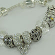 Laden Sie das Bild in den Galerie-Viewer, Damen 925er Silber Bettelarmband mit Farbsteinen 19 cm
