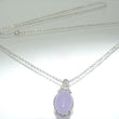 Laden Sie das Bild in den Galerie-Viewer, Vintage Damen Kette 835er Silber mit Amethyst Anhänger
