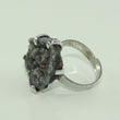 Laden Sie das Bild in den Galerie-Viewer, Vintage Damenring mit Pyrit / 835er Silber 58 18,4 mm Ø
